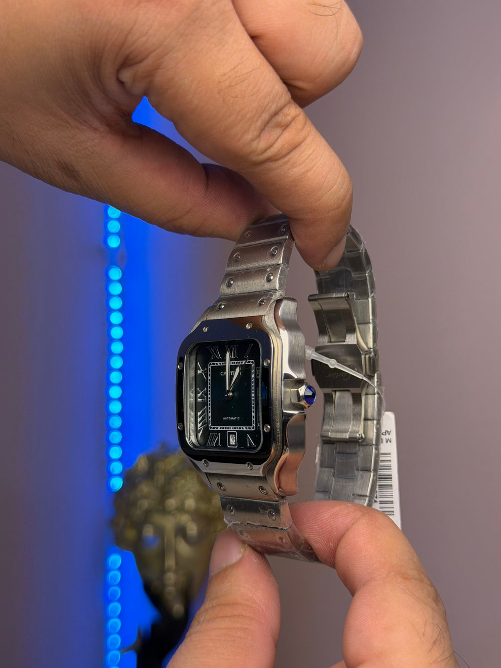 Cartier Santos Green Dial Square Case