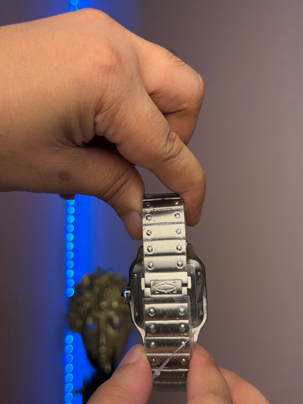 Cartier Santos Green Dial Square Case