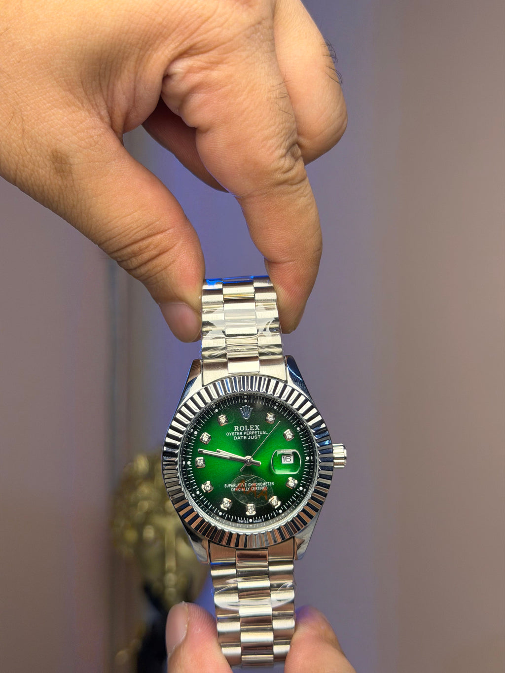 Rolex Date-Just Emerald Dial Diamond