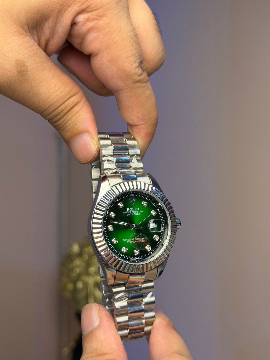 Rolex Date-Just Emerald Dial Diamond