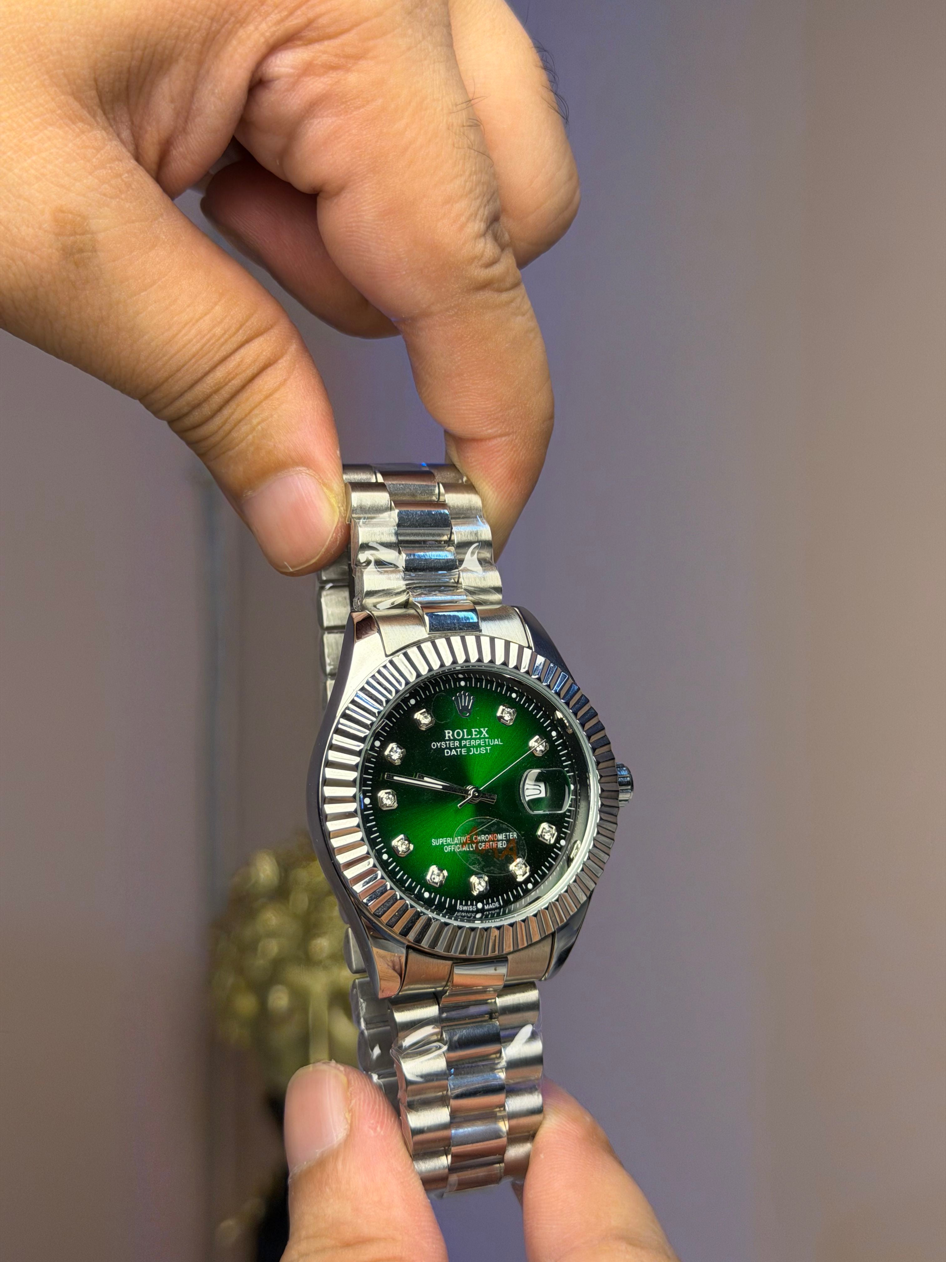 Rolex Date-Just Emerald Dial Diamond
