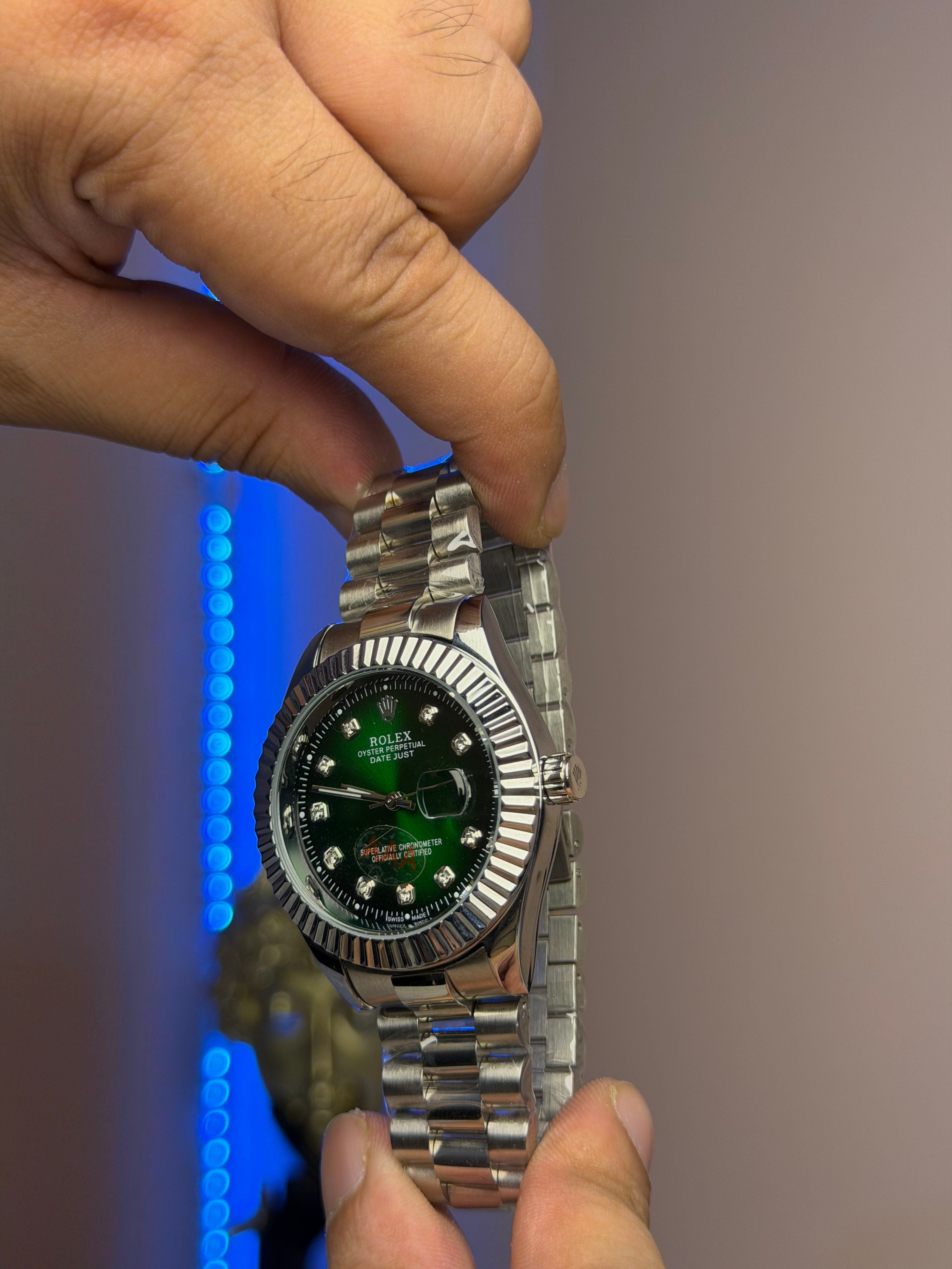 Rolex Date-Just Emerald Dial Diamond